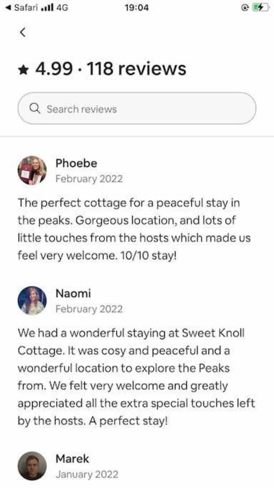 Sweet Knoll Cottage Buxton  Exterior photo